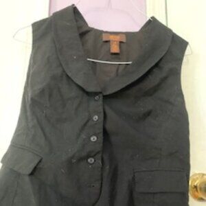 BLACK VICTOR ALFARO PETITE WOMENS VEST